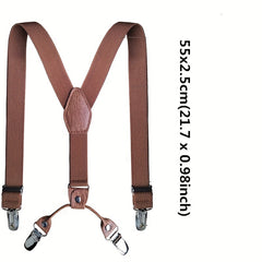Toddler Suspenders & Bowtie Set Y Back Clips for Boys 1-3 Years