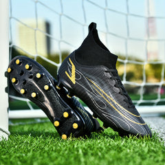 Boys High Top Non Slip AG Football Cleat Outdoor Soccer Shoes