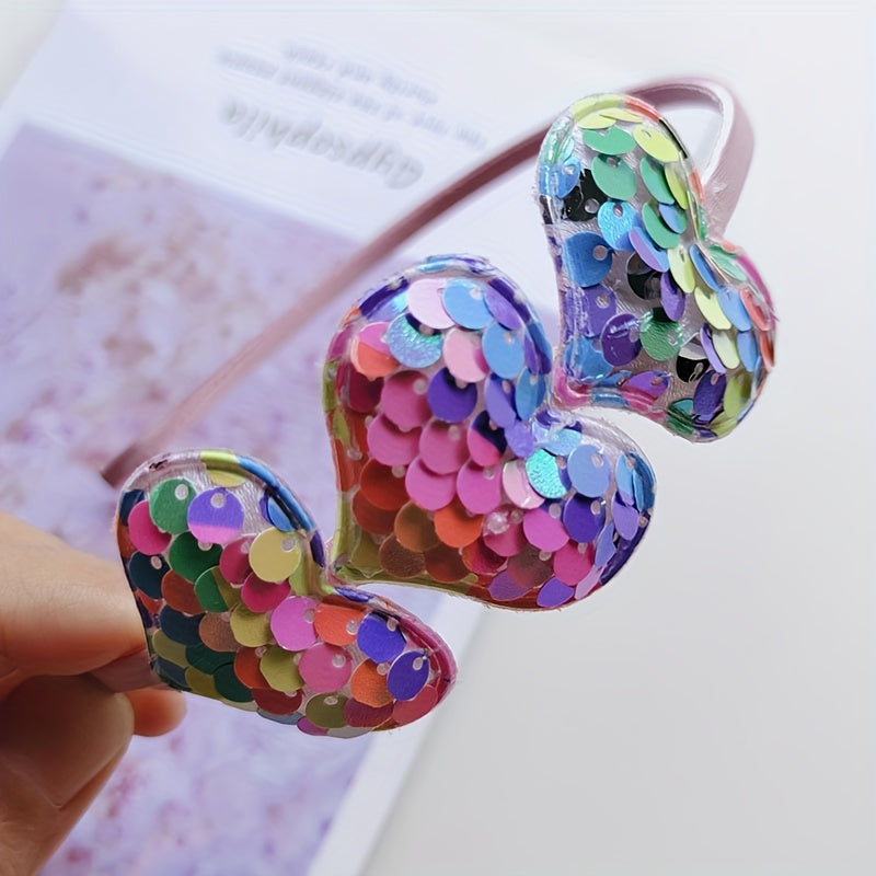 Girls' Glitter Love Headband & Sweet Hair Band