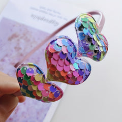 Girls' Glitter Love Headband & Sweet Hair Band