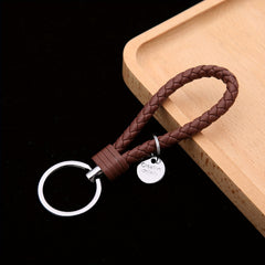 10pcs Leather Rope Keychain Car Pendant Keyring Accessories