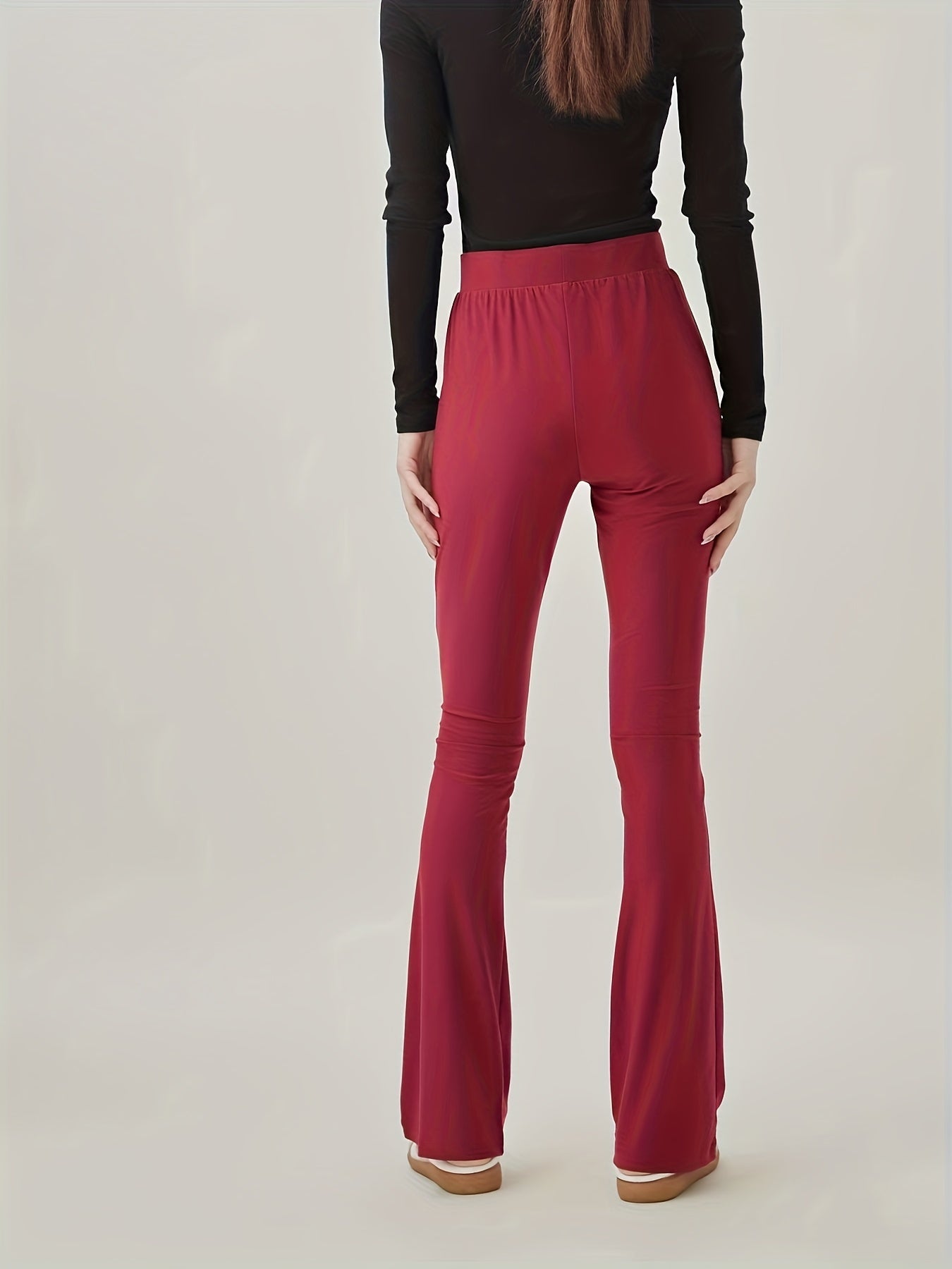 High Rise Stretch Fitness Flared Leg Pants
