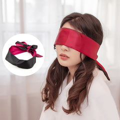 Solid Smooth Ribbon Sleep Eye Mask Blackout Soft Comfortable Blindfold