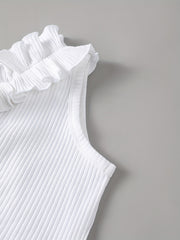 Toddler Girls One Shoulder Ruffle Top & Flare Leg Pants Set