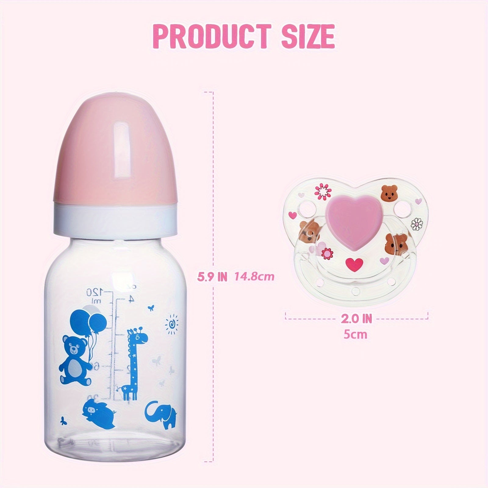 Reborn Baby Doll Accessories: Pacifier & Bottle Set