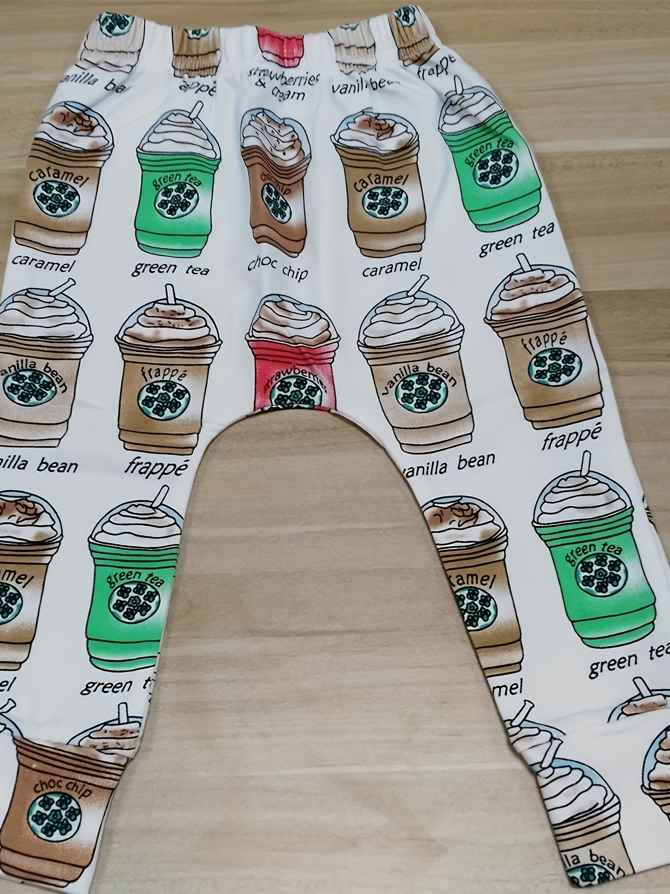 Newborn Coffee Print Baby Boys Leggings Trousers