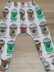 Newborn Coffee Print Baby Boys Leggings Trousers