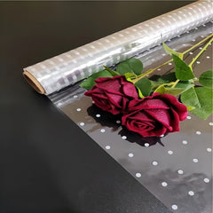 Clear Dot Wrapping Paper Flower Packaging Waterproof Plastic Film
