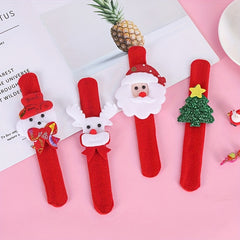 4pcs Christmas Bracelets Plush Doll Wristband Holiday Gathering