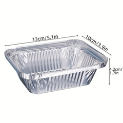 Aluminum Foil Pans with Clear Lids, 5.58 KG, 50 Sets