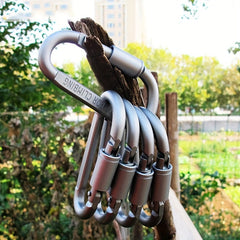 Outdoor Carabiner Aluminum D-ring Keychain for Camping