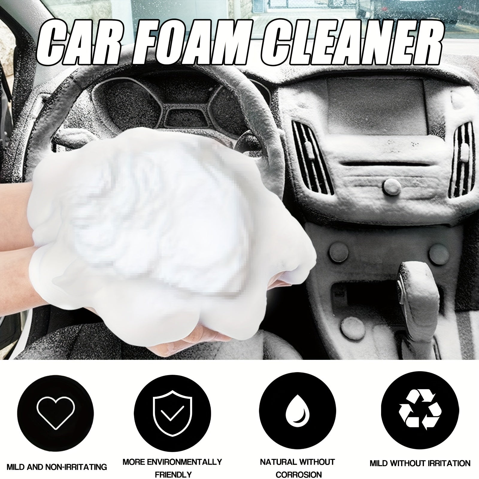 Car Interior Foam Cleaner for Seat, Ceiling & Instrument Panel