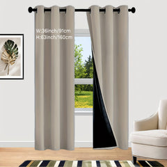 2 Panels Blackout Curtains with Thermal Insulation Grommet Top