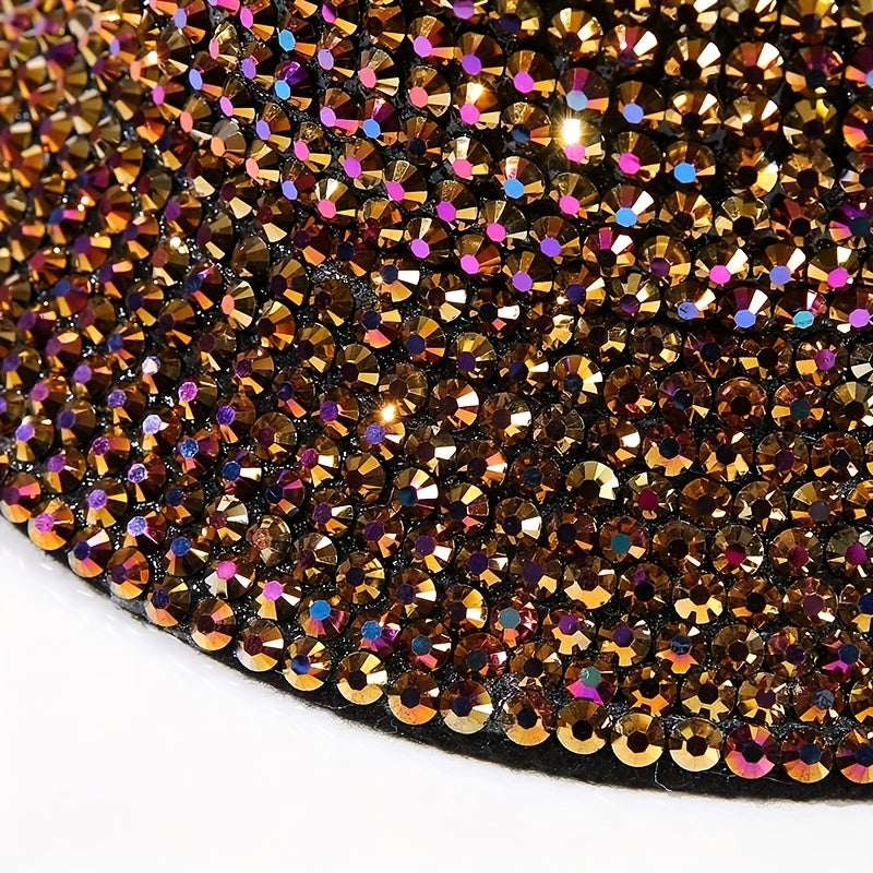 Golden Rhinestone Bucket Hat Y2K Fisherman Cap