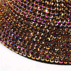 Golden Rhinestone Bucket Hat Y2K Fisherman Cap