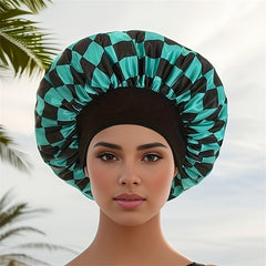 Women Cartoon Print Satin Bonnet Cap