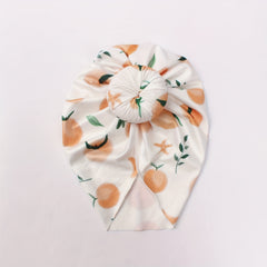 Donuts Baby Bandanas Hat With Flower Print