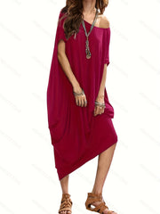 Solid Kaftan High Stretch Baggy Loose Beach Cover Up