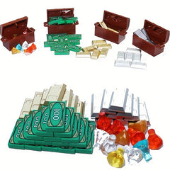 Deluxe Treasure Chest Building Blocks Set with Gems & Accessories