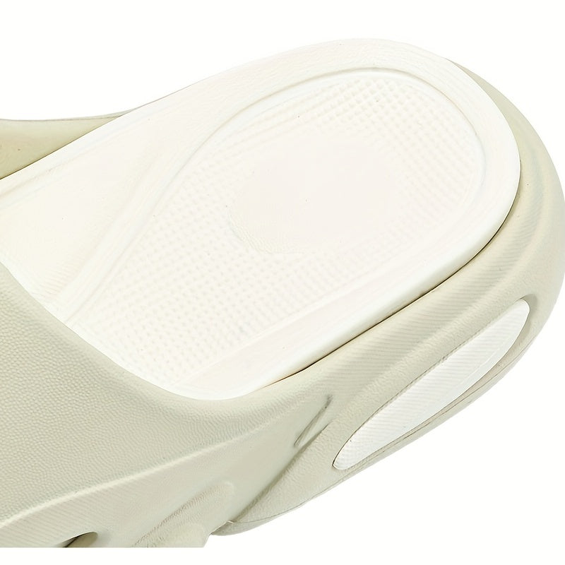 Men's Open Toe Slides Slip On Slippers - Indoor/Outdoor Platform Shoes