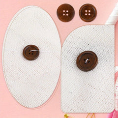 10pcs Wooden 4 Hole Round Sewing Buttons - Classic Wood Buttons for DIY Crafts