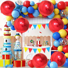 6pcs Red Metal Balloons for Year Christmas Wedding Decoration