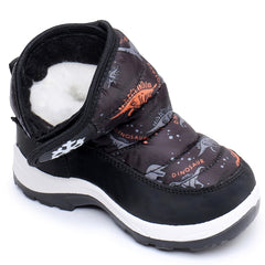 Boy's Snow Boots High Top Plush Cozy Warm Non slip Hiking Shoes