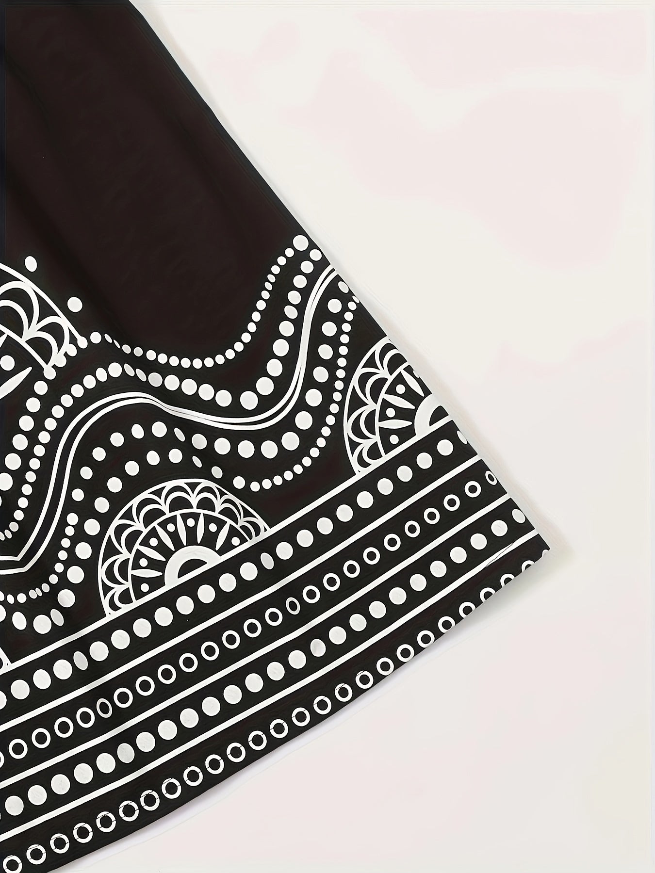 Women's Graphic Print Short Sleeve V Neck Knot Dress
