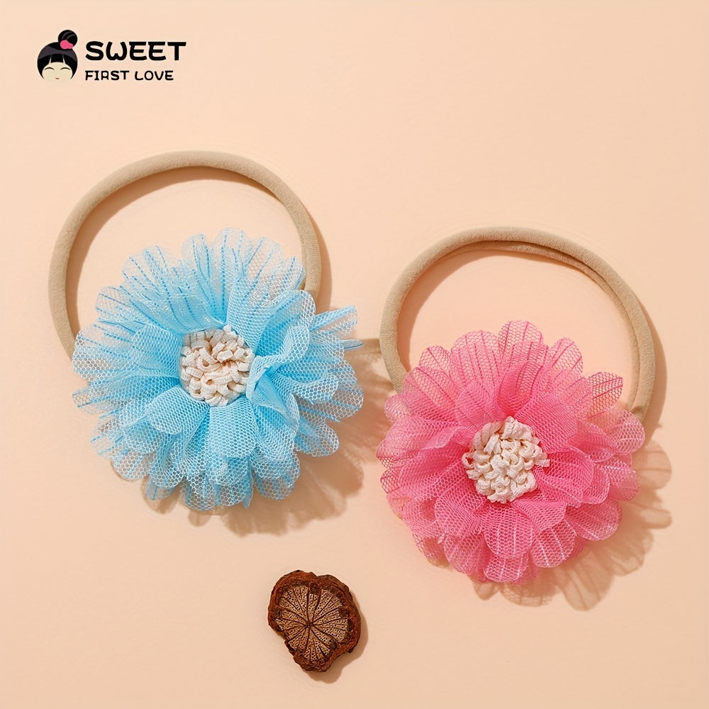 Mesh Flower Baby Headband Photography Prop