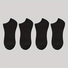 8 Pairs Solid Ankle Socks Comfortable & Breathable Women's Stockings