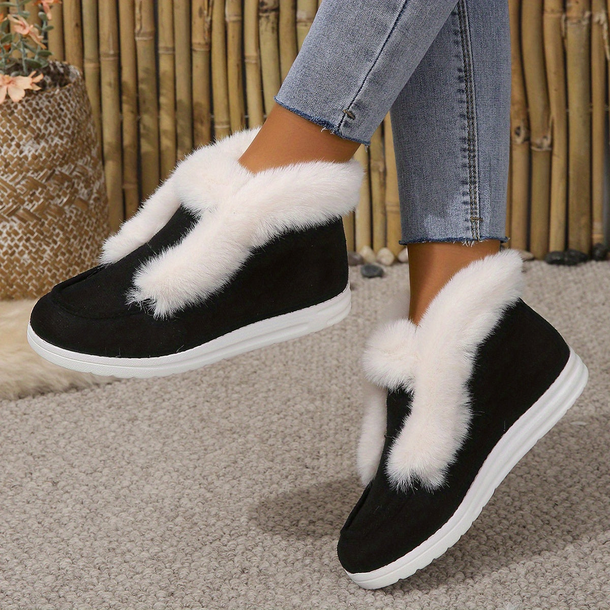 Women's Non slip Thickened Snow Boots Warm Thick Bottom Shoes