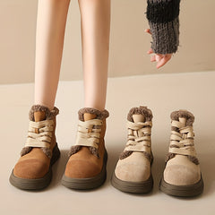 Women's Plush Snow Boots Retro Warm Ankle Boots