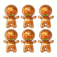 3pcs Gingerbread Man Balloons Christmas Party Decor