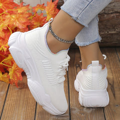 Women's Breathable Flying Woven Sneakers Outdoor Shoes