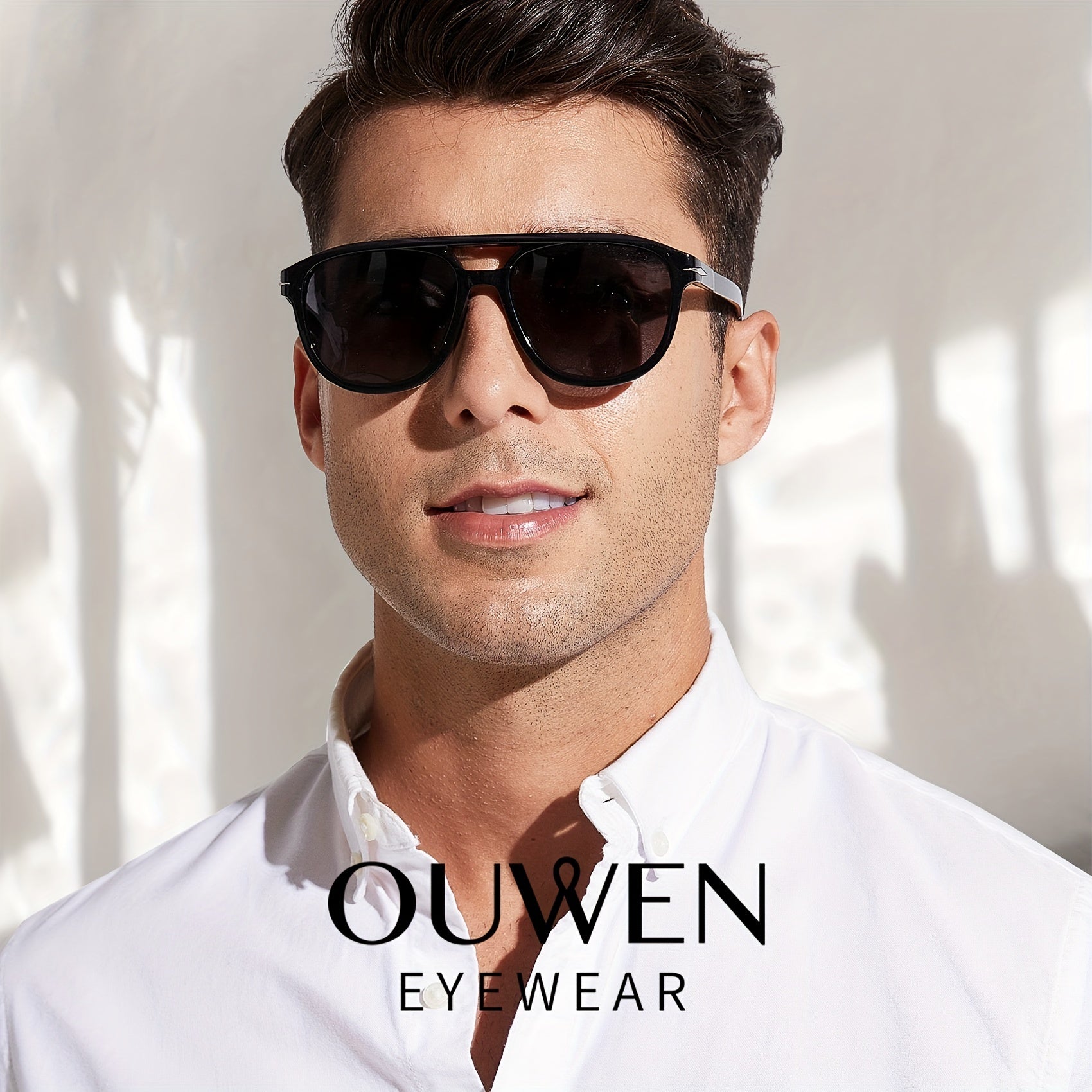 OUWEN Aviator Polarized Sunglasses Vintage Style