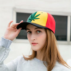 Leaf Embroidery Baseball Cap Unisex Sun Hats Lightweight Dad Hat