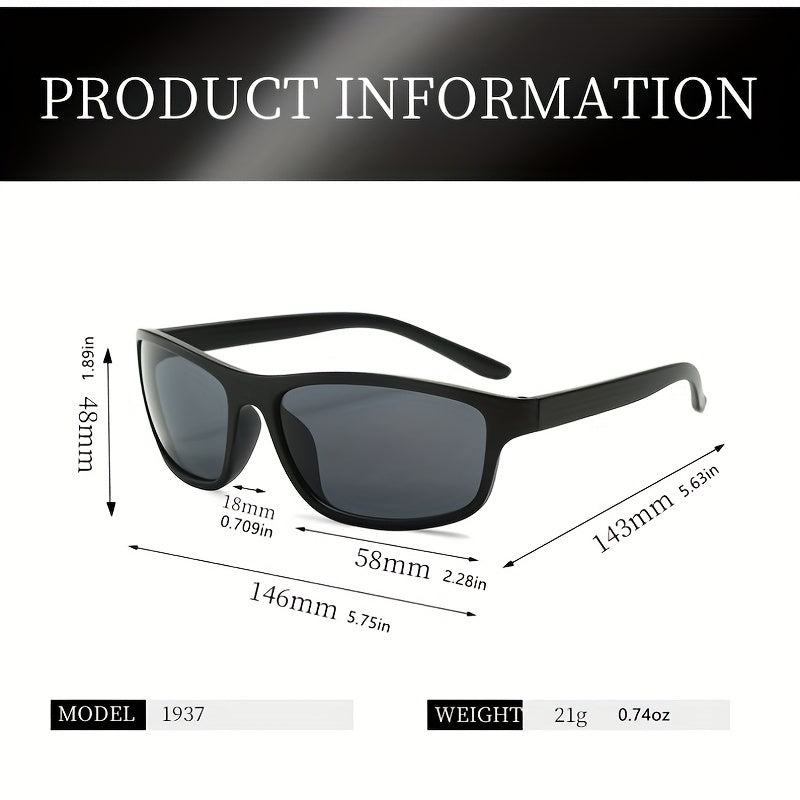 Men's Square Frame Sunglasses UV Protection