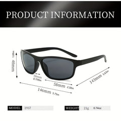 Men's Square Frame Sunglasses UV Protection