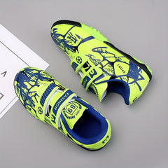 Boy's Turf Football Boots Outdoor Anti-skid No Tie TF Soccer Cleats