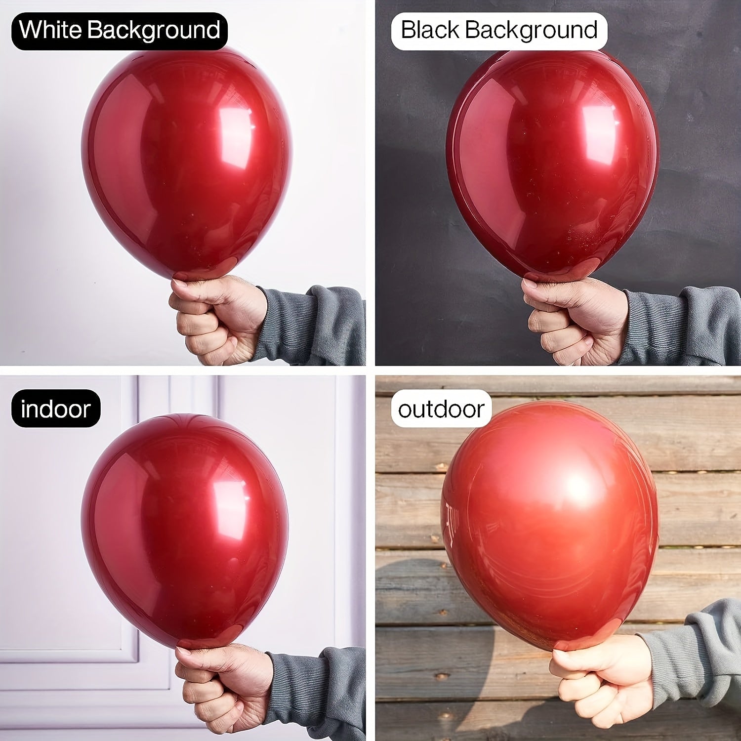 60pcs 30 Burgundy Latex Party Balloons 48cm Wine Red Balloons