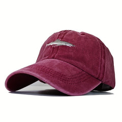 Embroidered Shark Baseball Cap Peaked Cap For Sports