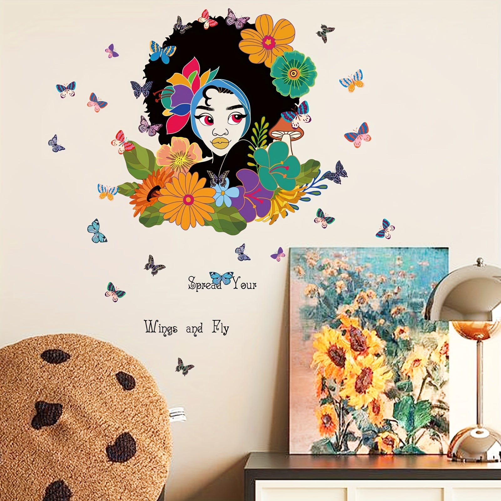 Colorful Flower Quote Wall Decal Peel And Stick Home Decor