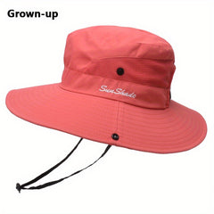 Candy Summer Sun Hat Breathable Foldable Ponytail Bucket Hat Sunscreen
