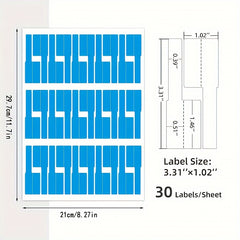 240pcs Cable Labels 8 Colors Writable Waterproof Wire Labels