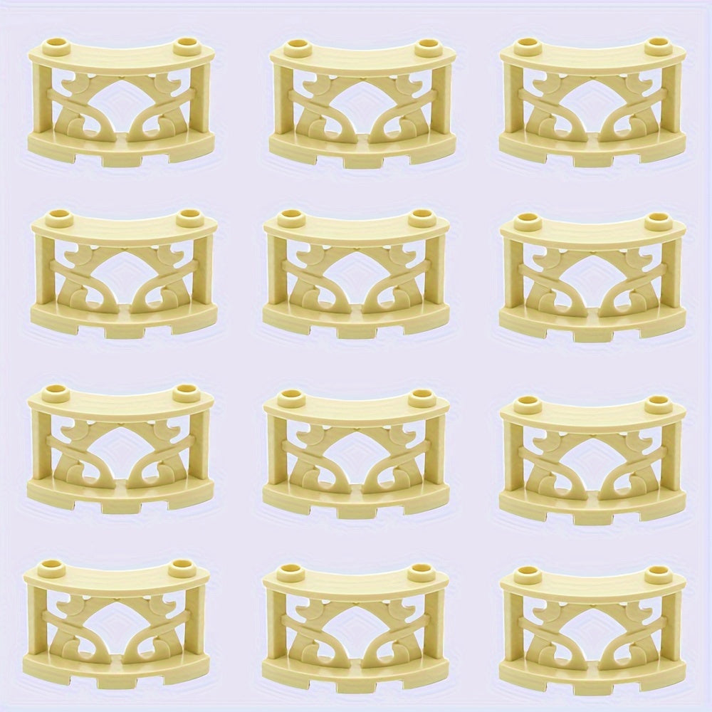 12pcs Farm & Garden Building Block Set DIY Animal Scene with Round Arc Fence