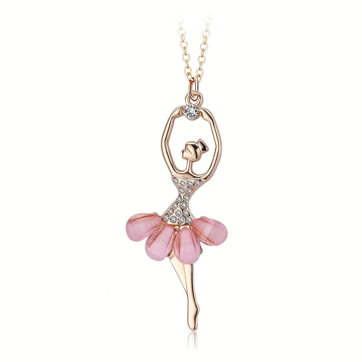 Pink Skirt Ballet Girls Necklace Pendant Birthday Gift For Girls