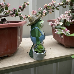 Resin Funny Frogs Garden Statue Frog Yard Decor Outdoor Gardening Decorations