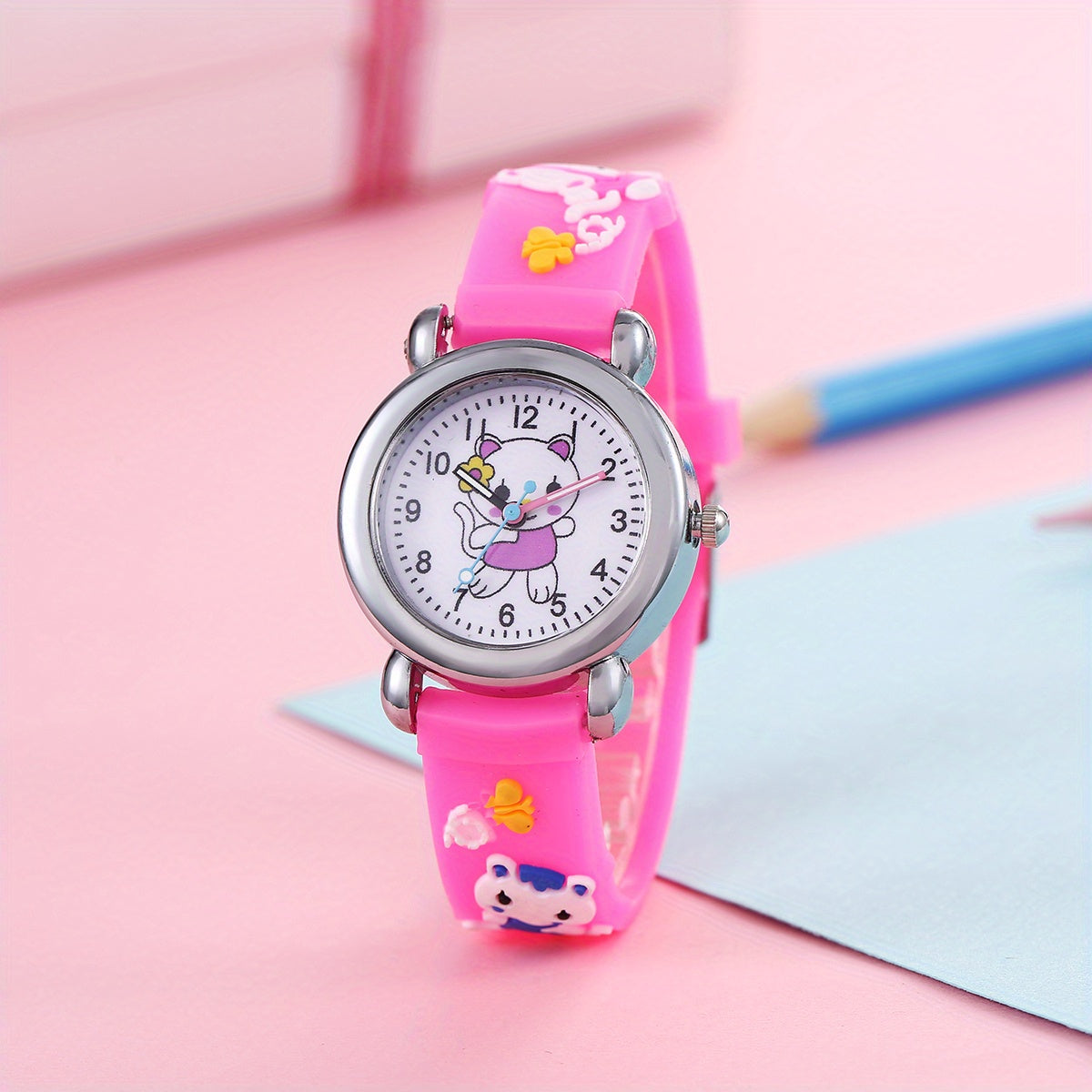 Silicone Kitten Pattern Watch for Girls