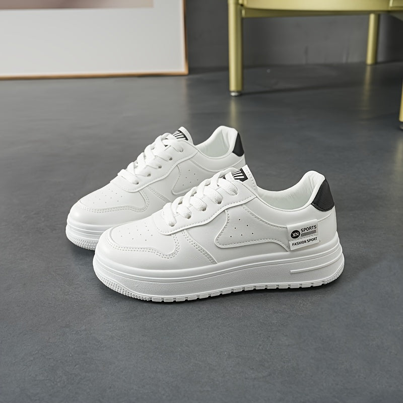 Women's Lace-Up Non-Slip Skate Shoes with Thick Sole