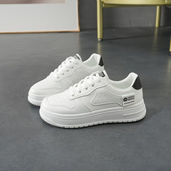 Women's Lace-Up Non-Slip Skate Shoes with Thick Sole